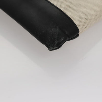 Balenciaga Navy Zip Pouch Canvas and Leather, BLACK, CANVAS, Clutche & pouche