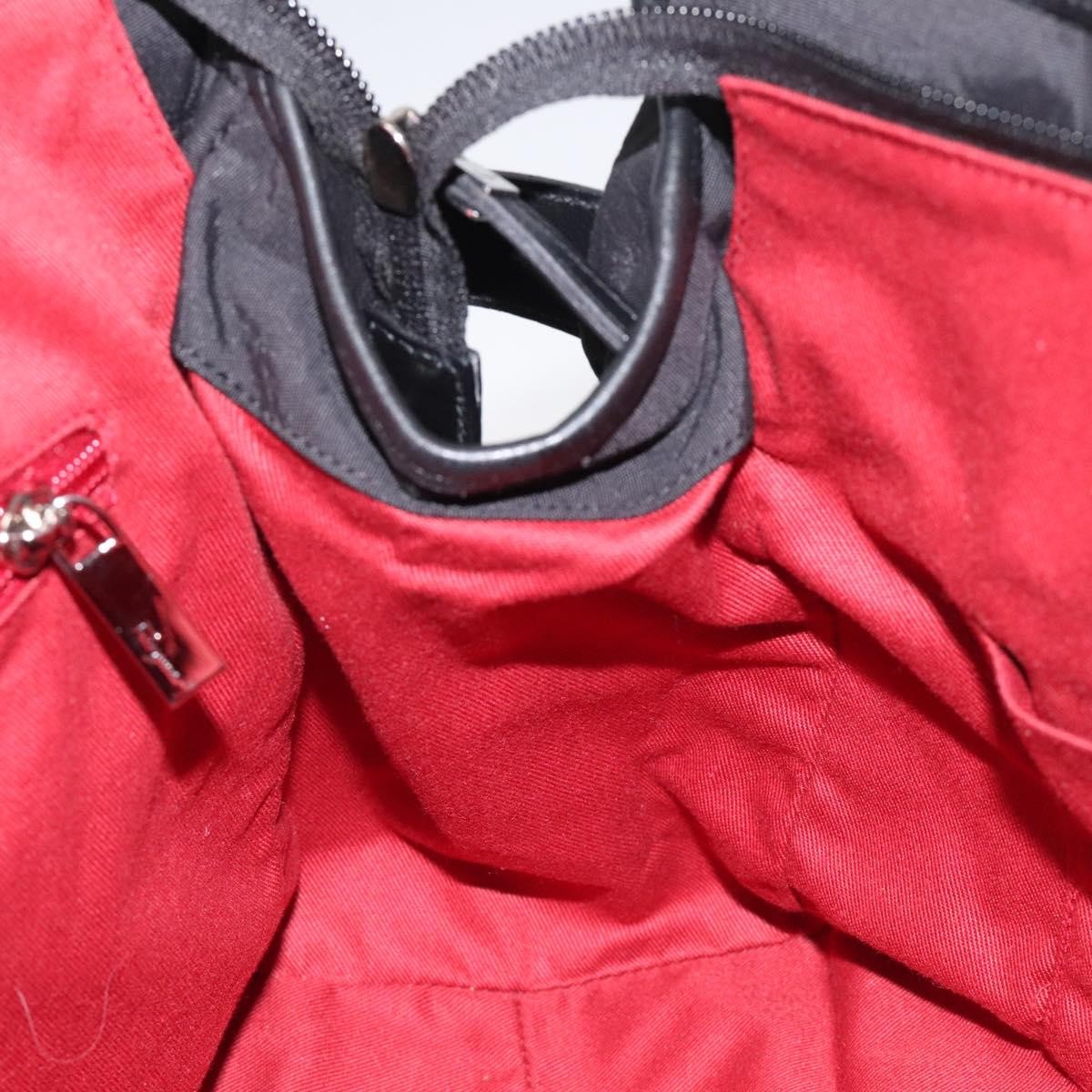 Salvatore Ferragamo Gancini handbag Nylon, BLACK, NYLON, Handbag