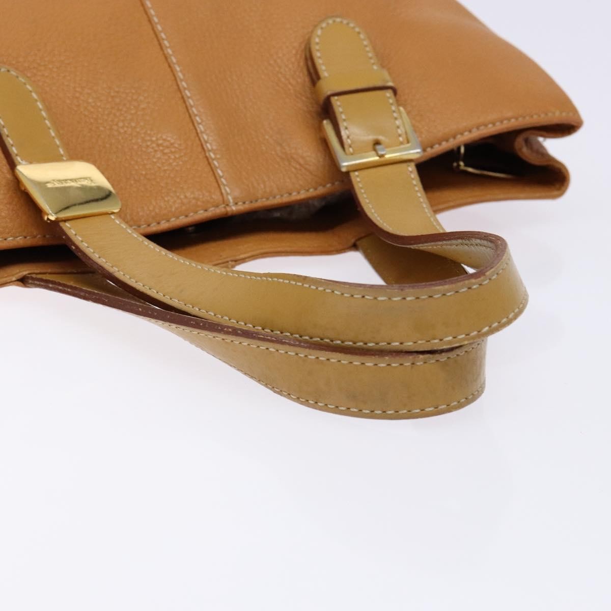 Burberry Handle Tote Leather, BEIGE, LEATHER, Tote bag