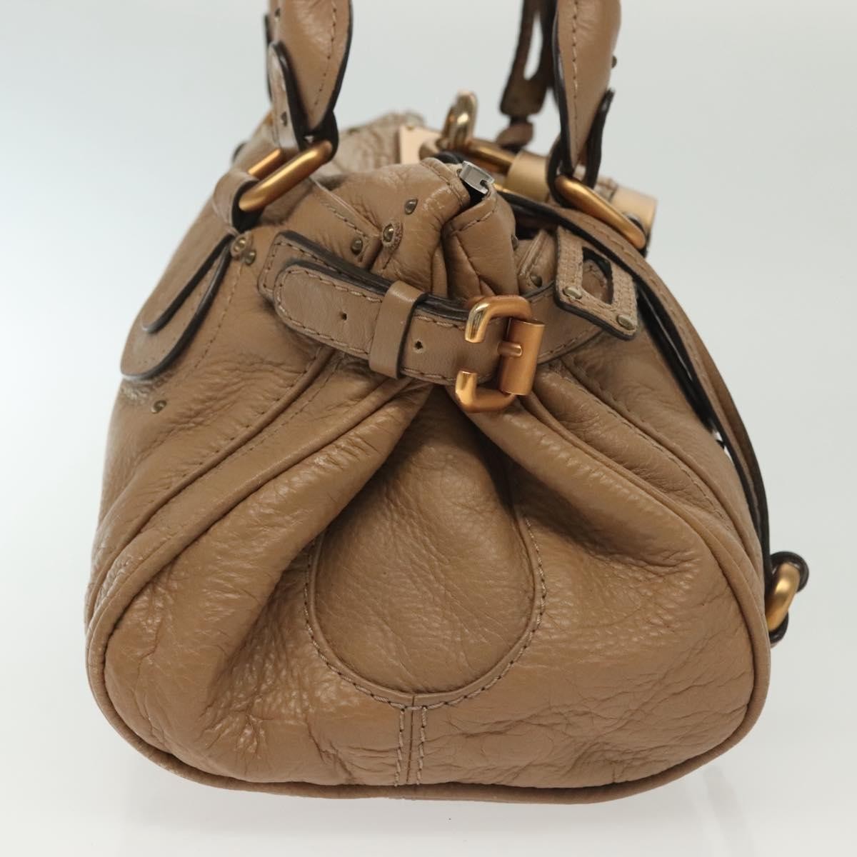 Chloe Paddington Lock Handbag Leather, BROWN, LEATHER, Handbag