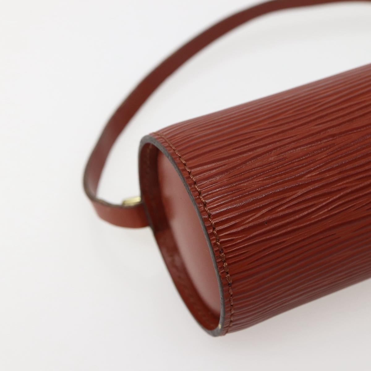 Louis Vuitton Soufflot Pochette Epi Leather, BROWN, LEATHER, Clutche & pouche