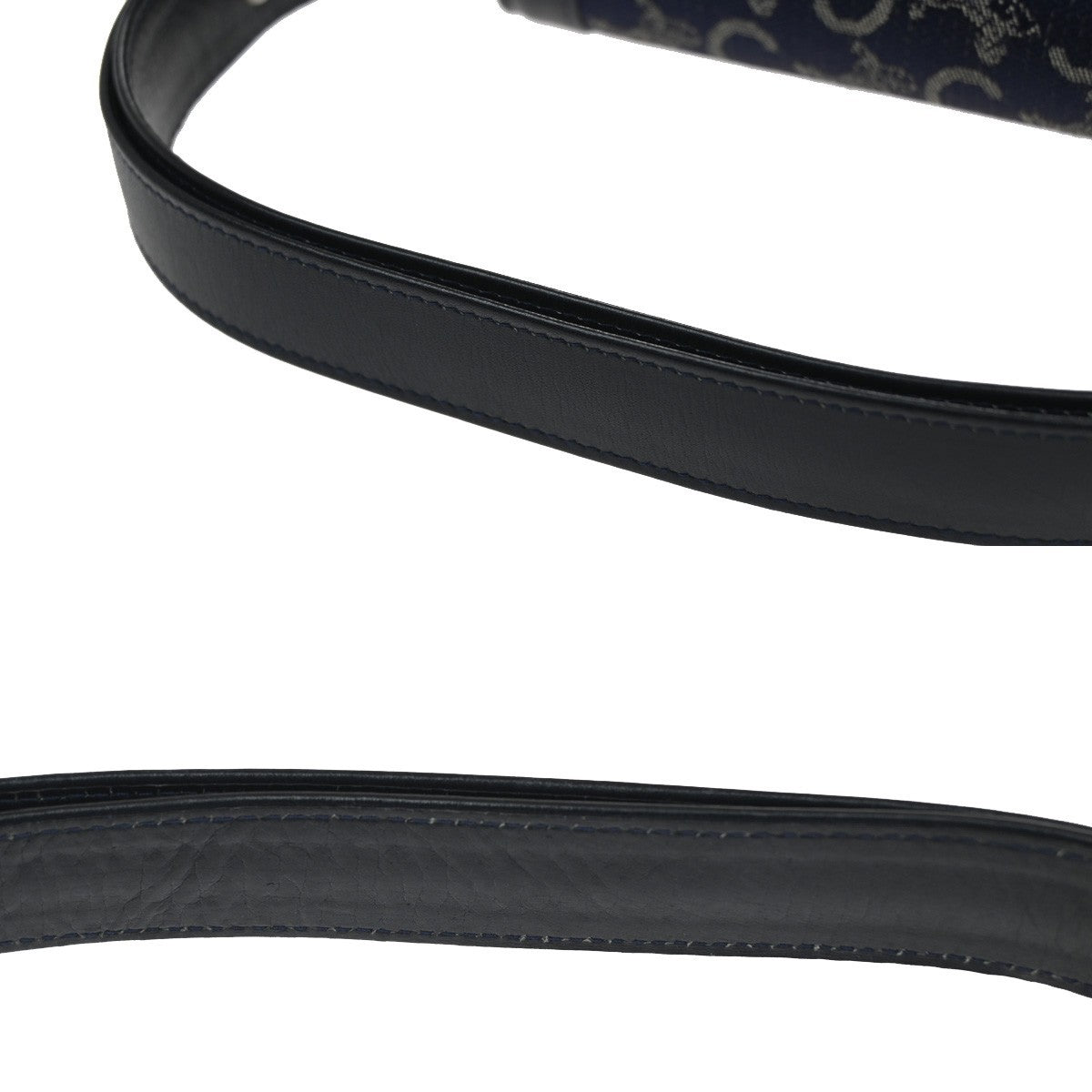 Celine Horse Carriage Shoulder bag Canvas and Leather, Navy, Canvas, Shoulder Bag
