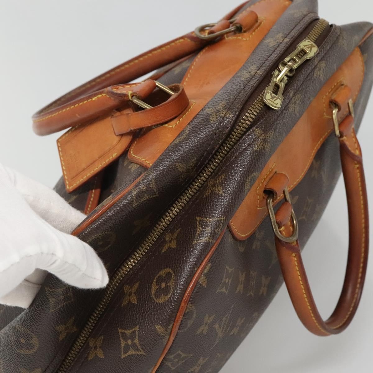 Louis Vuitton Deauville Handbag Monogram Canvas, BROWN, CANVAS, Handbag