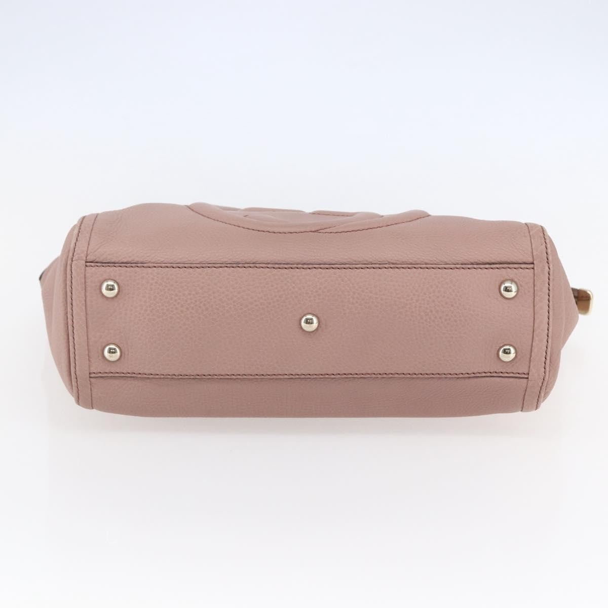 Gucci Soho Zip Tote Leather, PINK, LEATHER, Tote bag