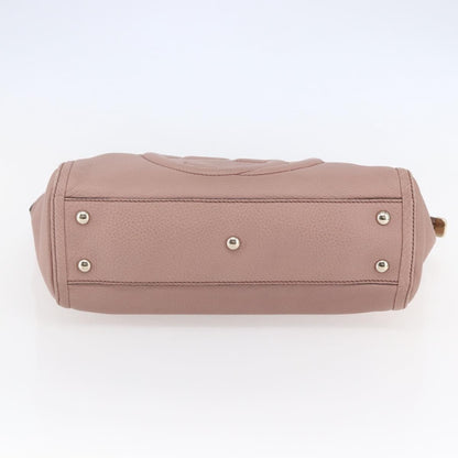 Gucci Soho Zip Tote Leather, PINK, LEATHER, Tote bag