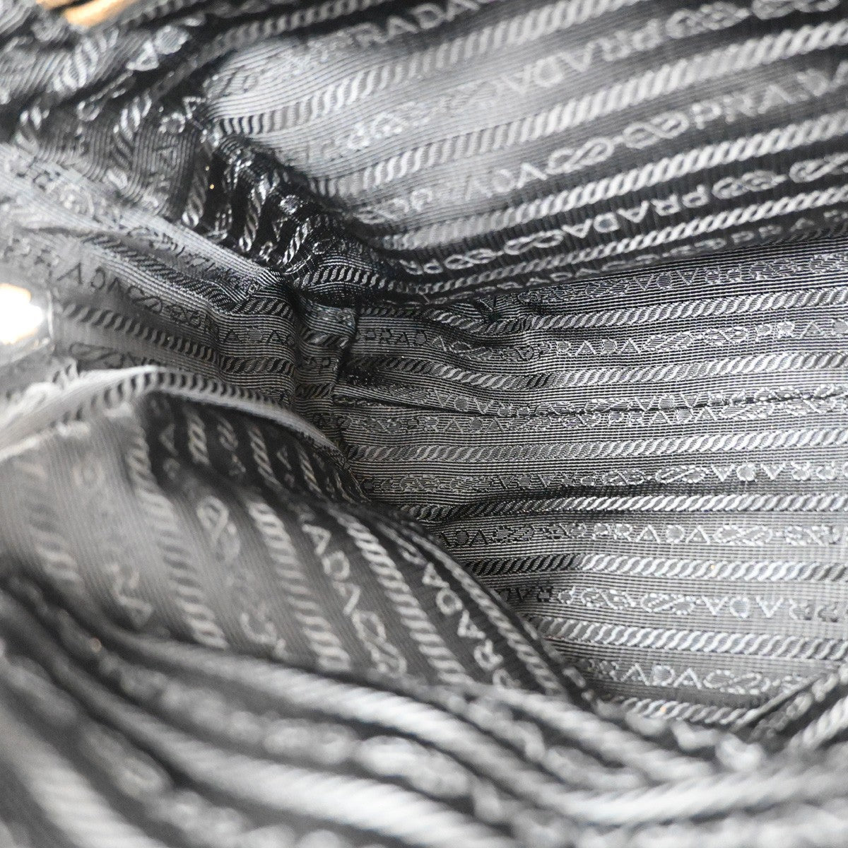 Prada Vintage Handbag Tessuto, BLACK, NYLON, Handbag