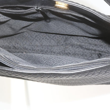 Bally Vintage Chain Shoulder Bag Quilted Leather, BLACK, LEATHER, Tote bag