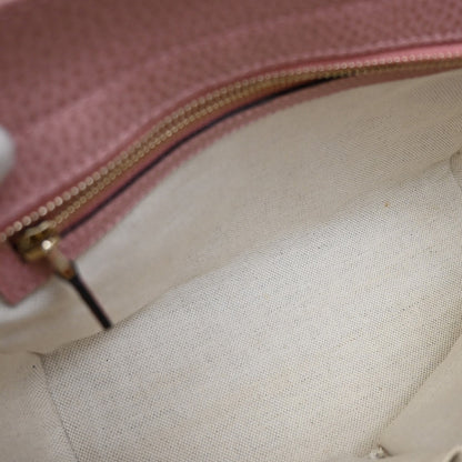 Gucci Swing Crossbody Bag Pebbled Leather, PINK, LEATHER, Crossbody bag