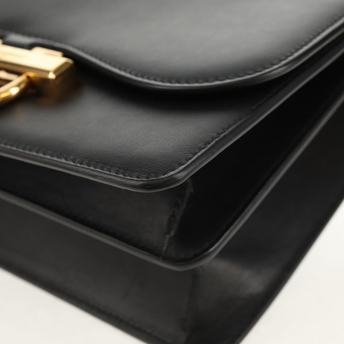 Salvatore Ferragamo Joanne Shoulder Bag Leather, BLACK, LEATHER, Shoulder bag