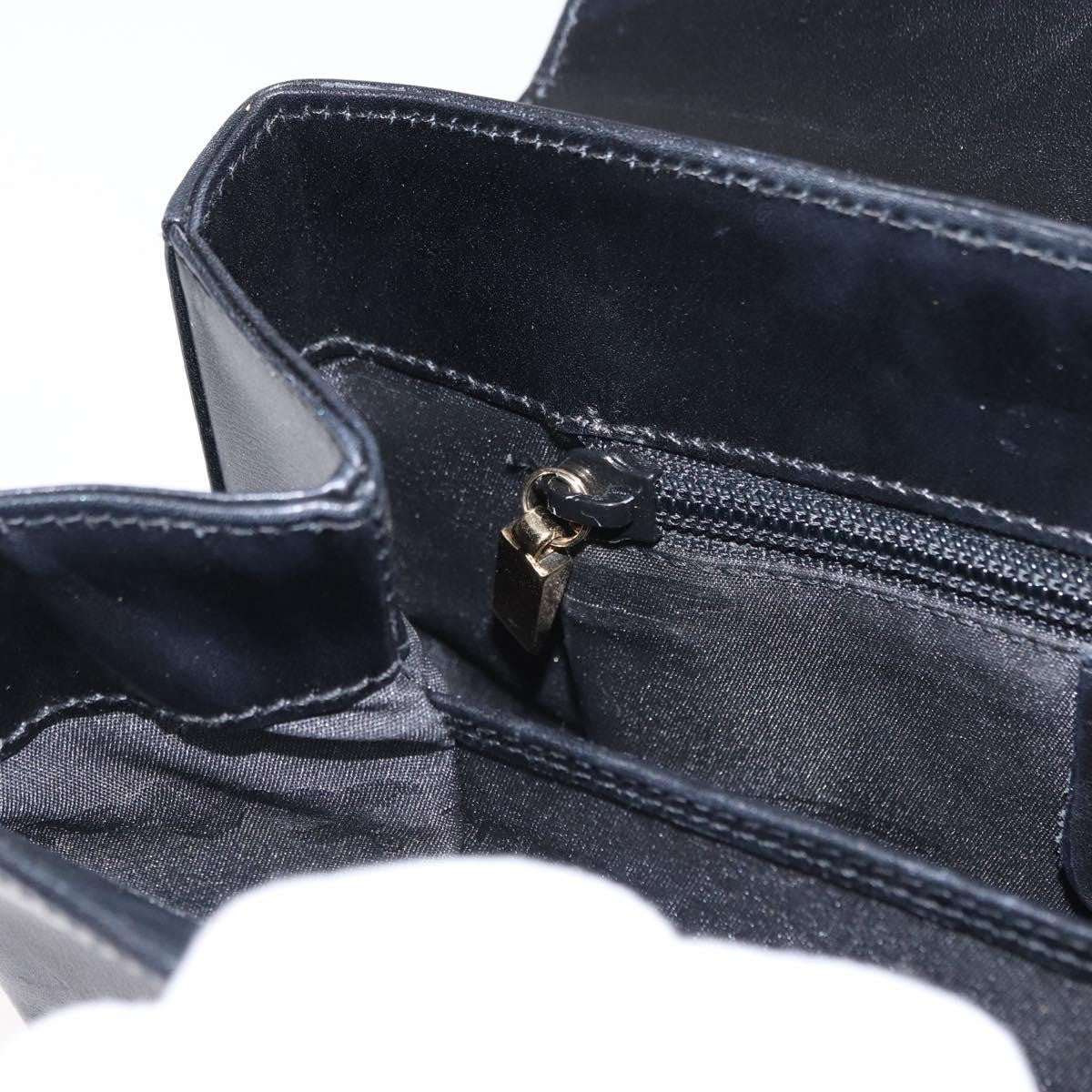 Salvatore Ferragamo Gancini handbag Leather, BLACK, LEATHER, Handbag