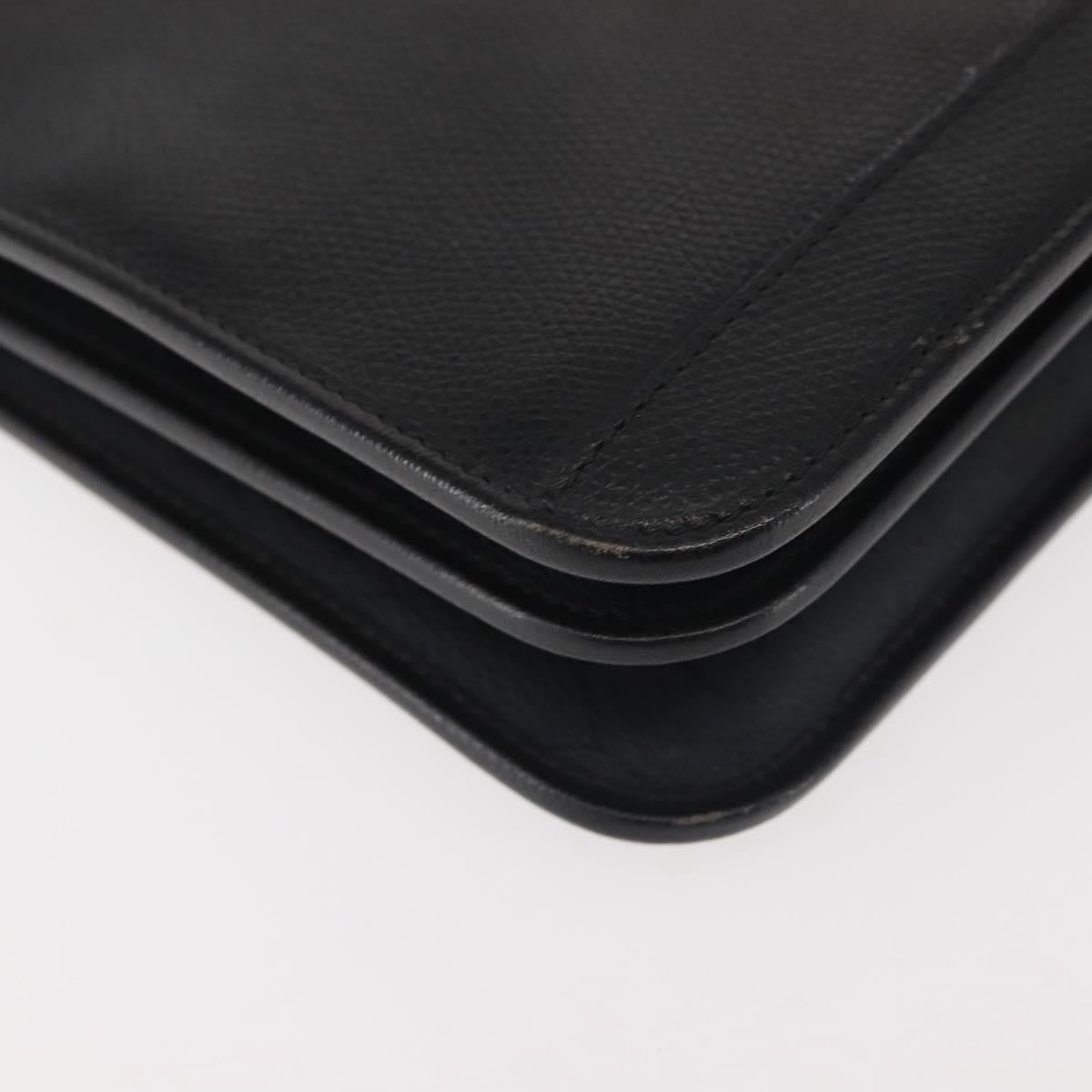 Christian Dior Vintage Full Flap Bag Leather, BLACK, LEATHER, Shoulder bag