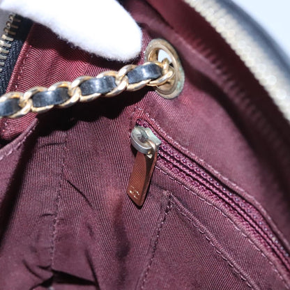 Chanel V Stitch Leather, WHITE, LEATHER, Handbag