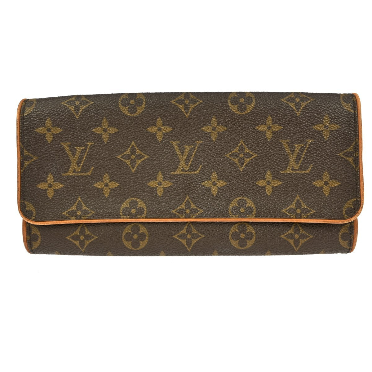 Louis Vuitton Twin Handbag Monogram Canvas, BROWN, CANVAS, Clutche & pouche