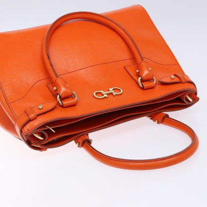 Salvatore Ferragamo Batik Tote Leather, ORANGE, LEATHER, Tote bag