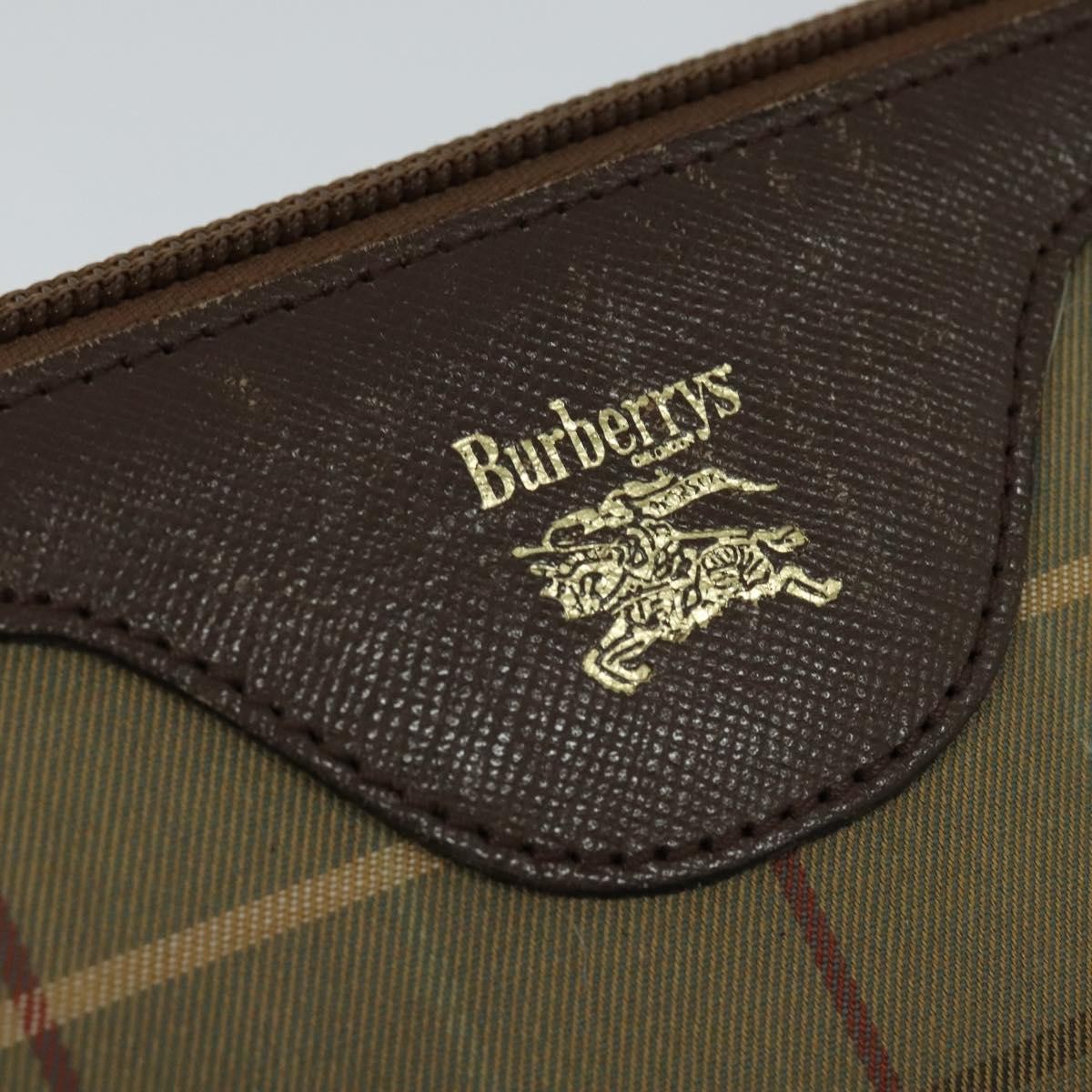 Burberry Nova check Pochette Canvas, BEIGE, CANVAS, Clutche & pouche
