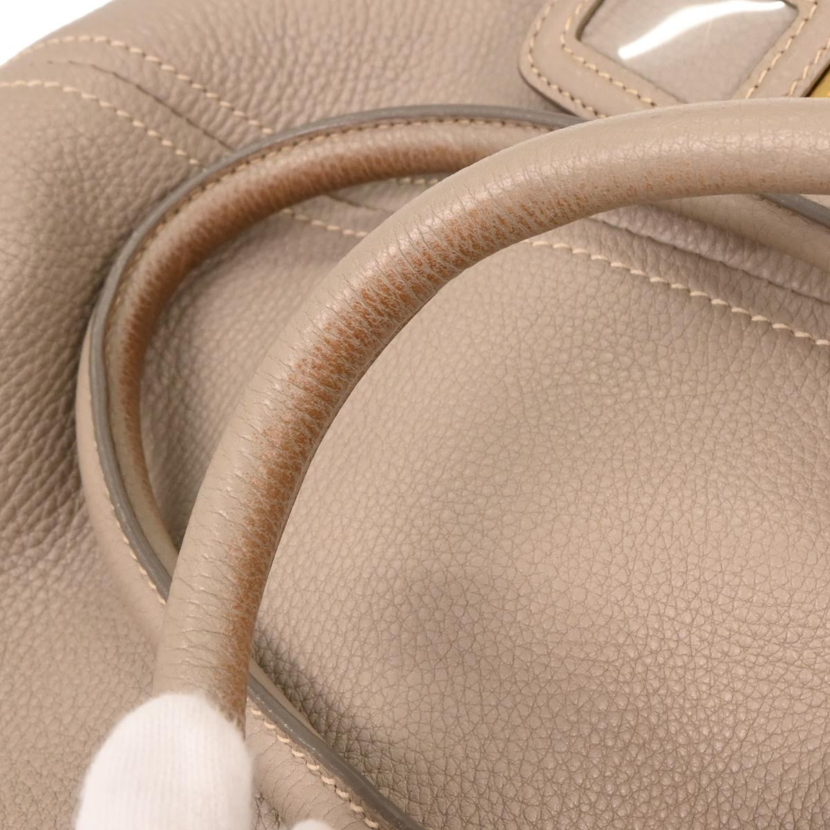 Prada Vintage Handbag Leather, GRAY, LEATHER, Handbag