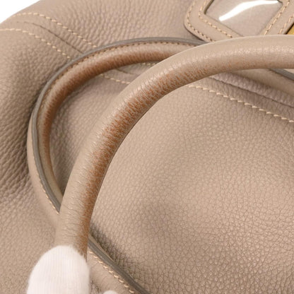 Prada Vintage Handbag Leather, GRAY, LEATHER, Handbag