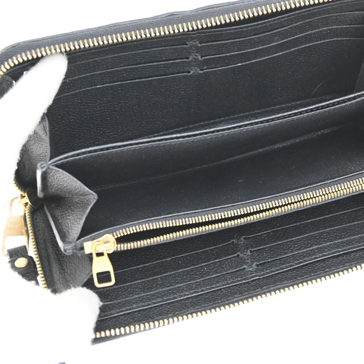 Louis Vuitton Zippy Wallet NM Leather Empreinte, BLACK, LEATHER, Wallets
