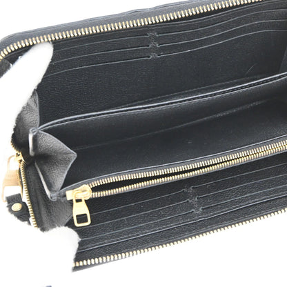 Louis Vuitton Zippy Wallet NM Leather Empreinte, BLACK, LEATHER, Wallets