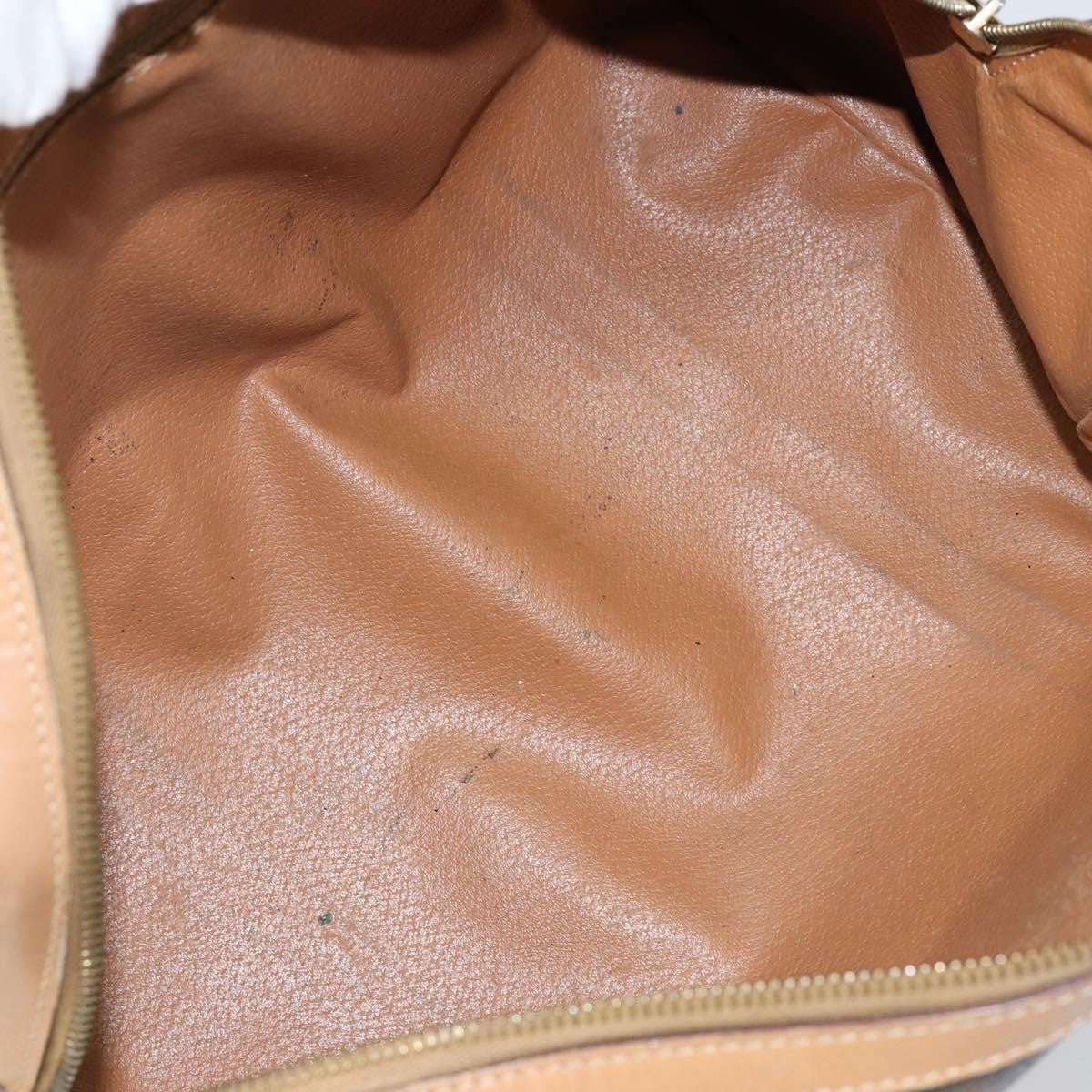 Celine Macadam Handbag Macadam with leather, BROWN, CANVAS, Handbag