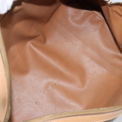 Celine Macadam Handbag Macadam with leather, BROWN, CANVAS, Handbag