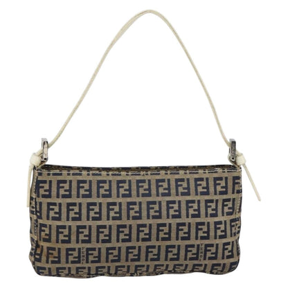 Fendi Pochette Shoulder Bag Zucchino Canvas, NAVY, CANVAS, Clutche & pouche