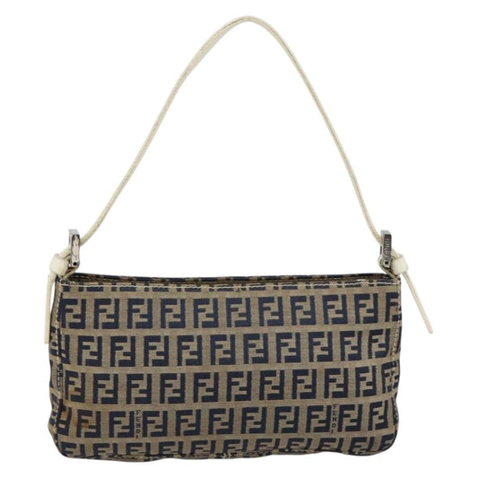 Fendi Pochette Shoulder Bag Zucchino Canvas, NAVY, CANVAS, Clutche & pouche