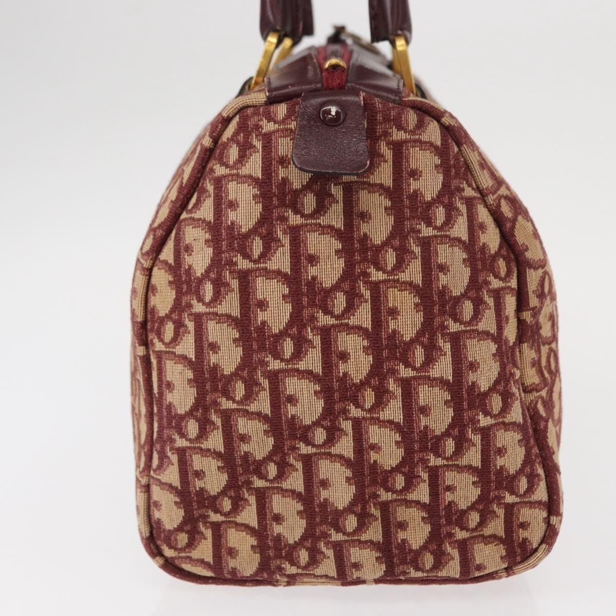 Christian Dior Vintage Trotter Handbag Canvas, RED, CANVAS, Handbag