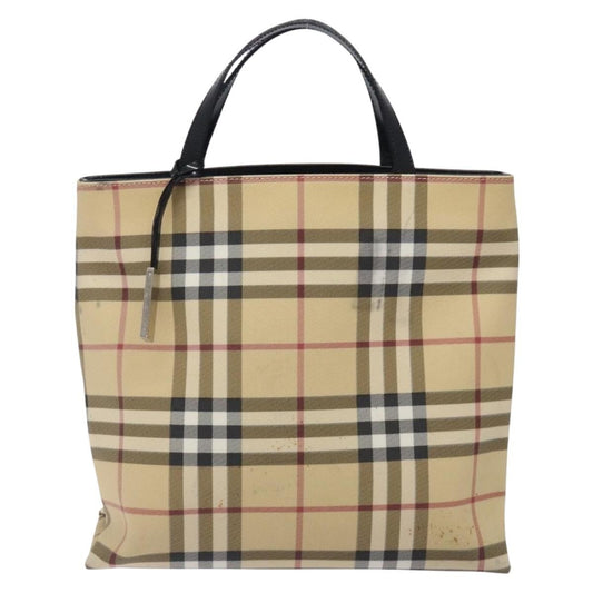 Burberry Nova Check Tote canvas check pattern, BEIGE, CANVAS, Tote bag