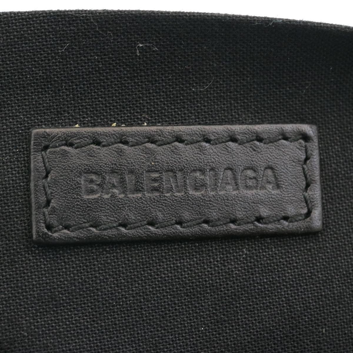 Balenciaga Navy Pochette Canvas and Leather, BEIGE, CANVAS, Clutche & pouche