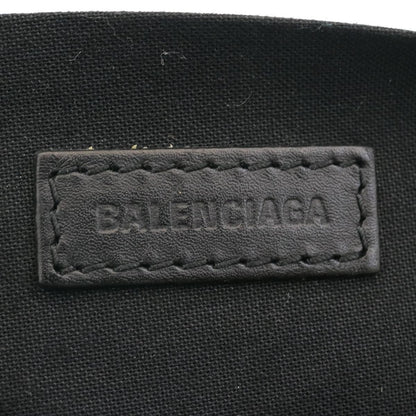 Balenciaga Navy Pochette Canvas and Leather, BEIGE, CANVAS, Clutche & pouche