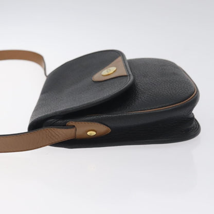 Christian Dior Vintage CD Flap Shoulder Bag Leather, BLACK, LEATHER, Shoulder bag