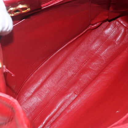 Chanel Vintage Shopping Tote Quilted Lambskin, RED, LEATHER, Tote bag