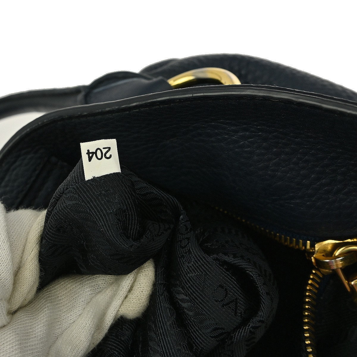 Prada Convertible Shopper Tote Vitello Daino, NAVY, LEATHER, Tote bag