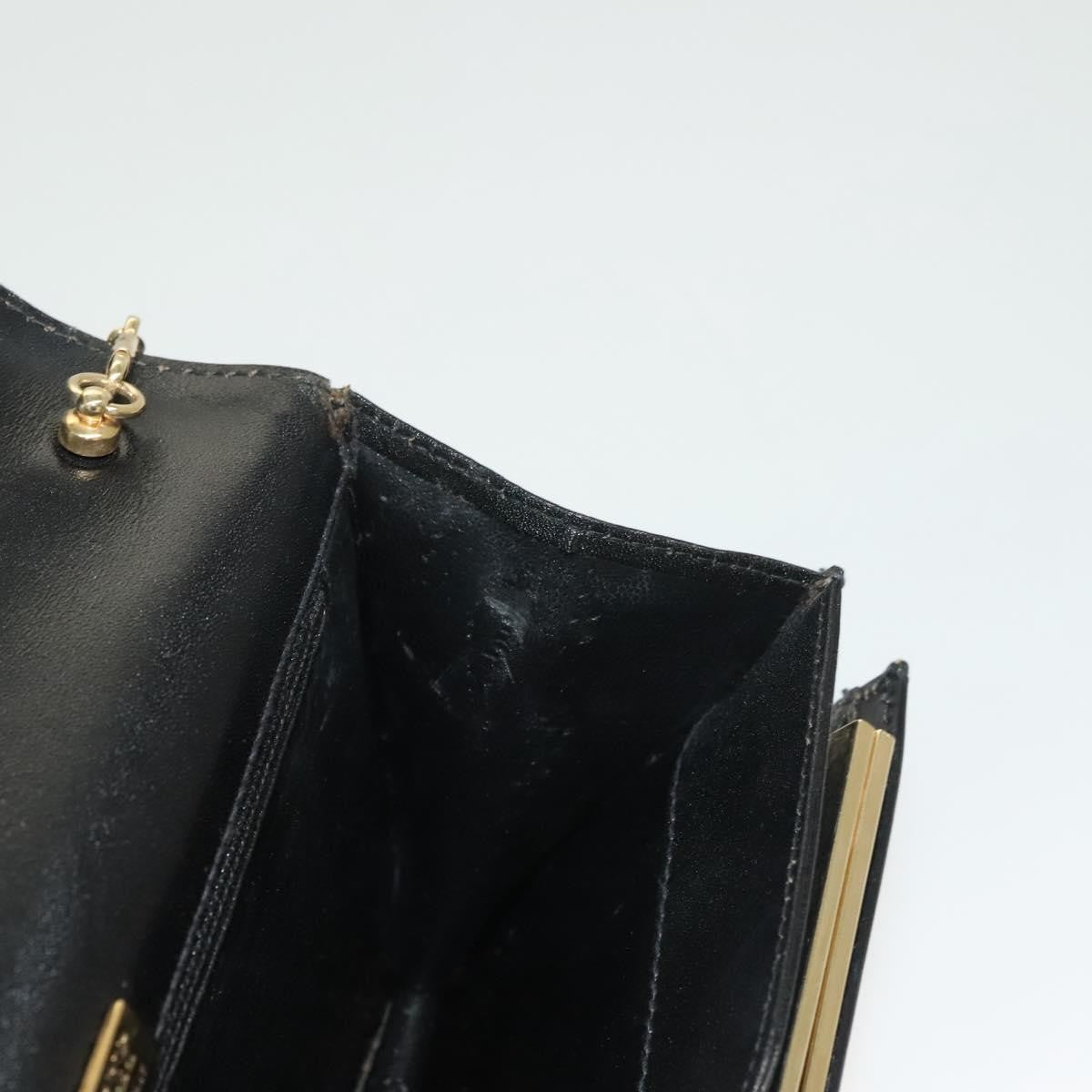 Bally Vintage Chain Shoulder Bag Quilted Leather, BLACK, LEATHER, Shoulder bag