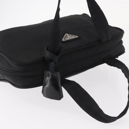 Prada Bowling Shoulder Bag Tessuto, BLACK, NYLON, Shoulder bag