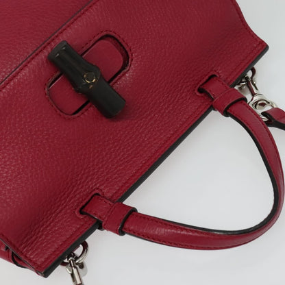 Gucci Bamboo Daily Top Handle Bag Leather, PINK, LEATHER, Handbag