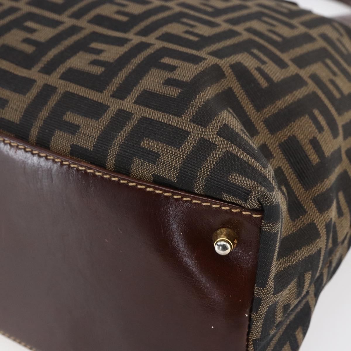 Fendi Vintage Convertible Satchel Zucca Canvas, BROWN, CANVAS, Handbag