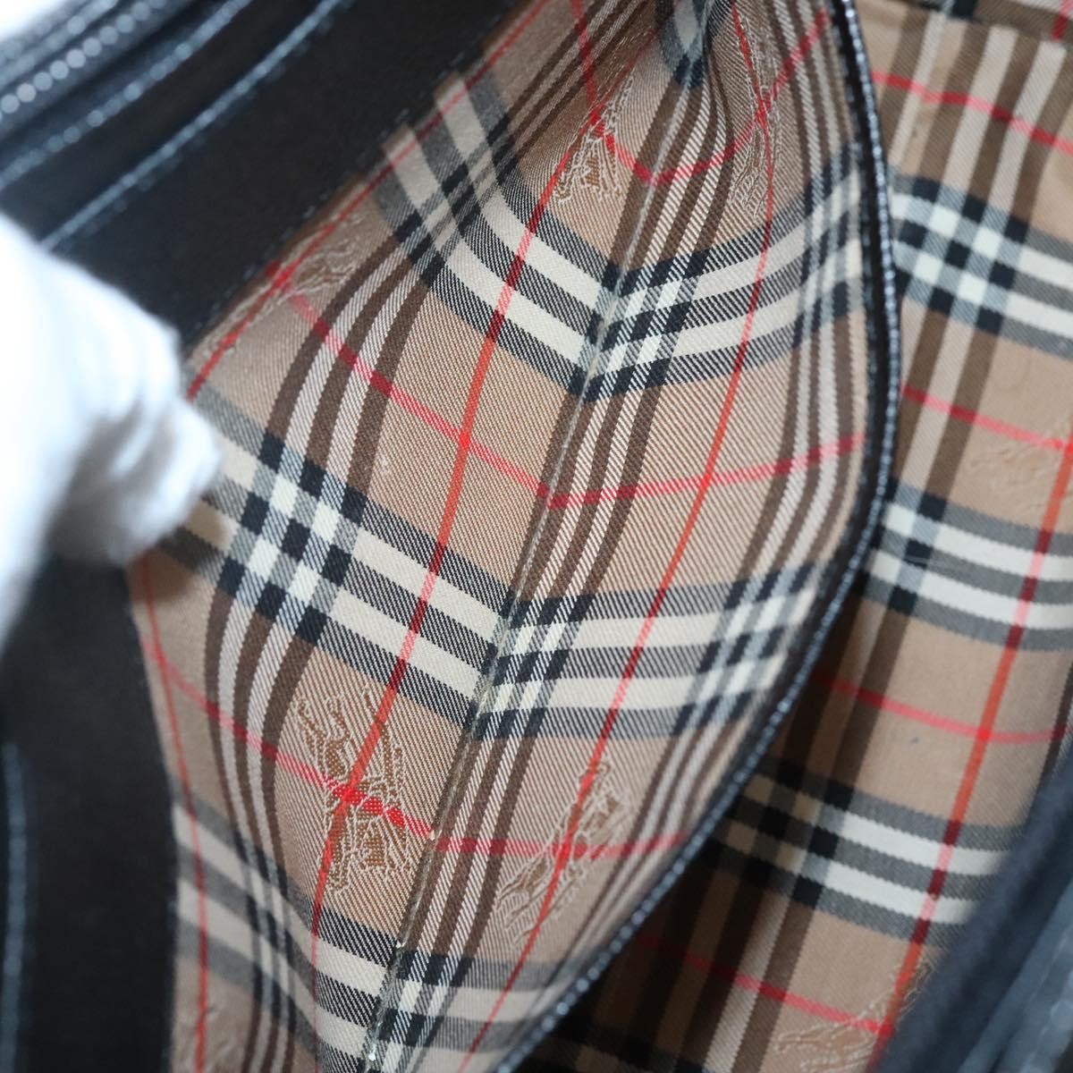 Burberry Vintage Handbag Leather, BLACK, LEATHER, Handbag