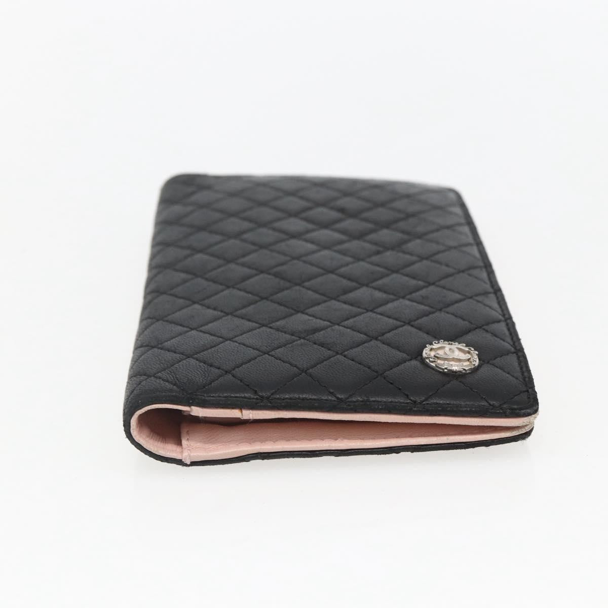 Chanel Vintage CC Bifold Wallet Leather, BLACK, LEATHER, Wallets