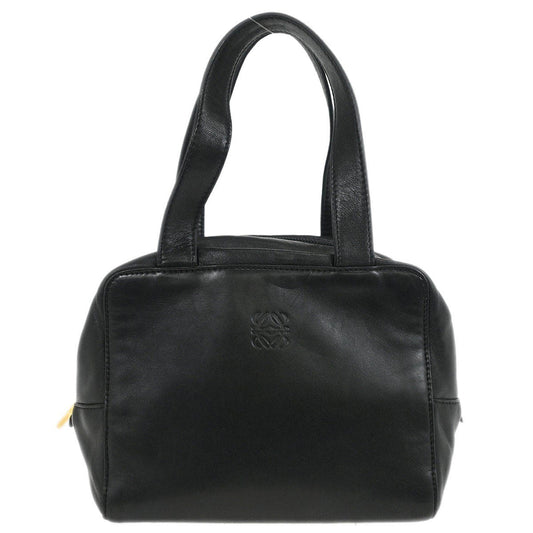 Loewe Anagram handbag Leather, BLACK, LEATHER, Handbag