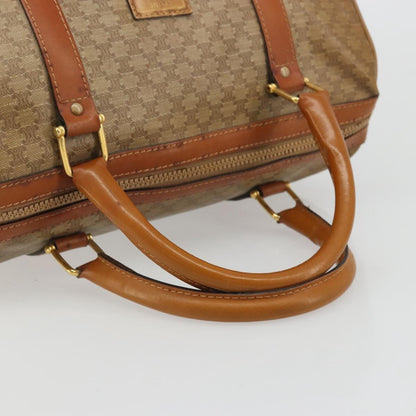 Celine Vintage Macadam Handbag Canvas and Leather, Beige, Canvas, Handbag