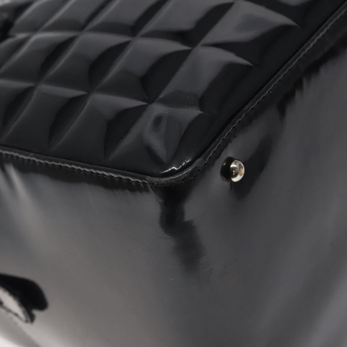 Chanel Chocolate Bar CC Bowler Bag Quilted Patent, BLACK, PATENT_LEATHER, Handbag