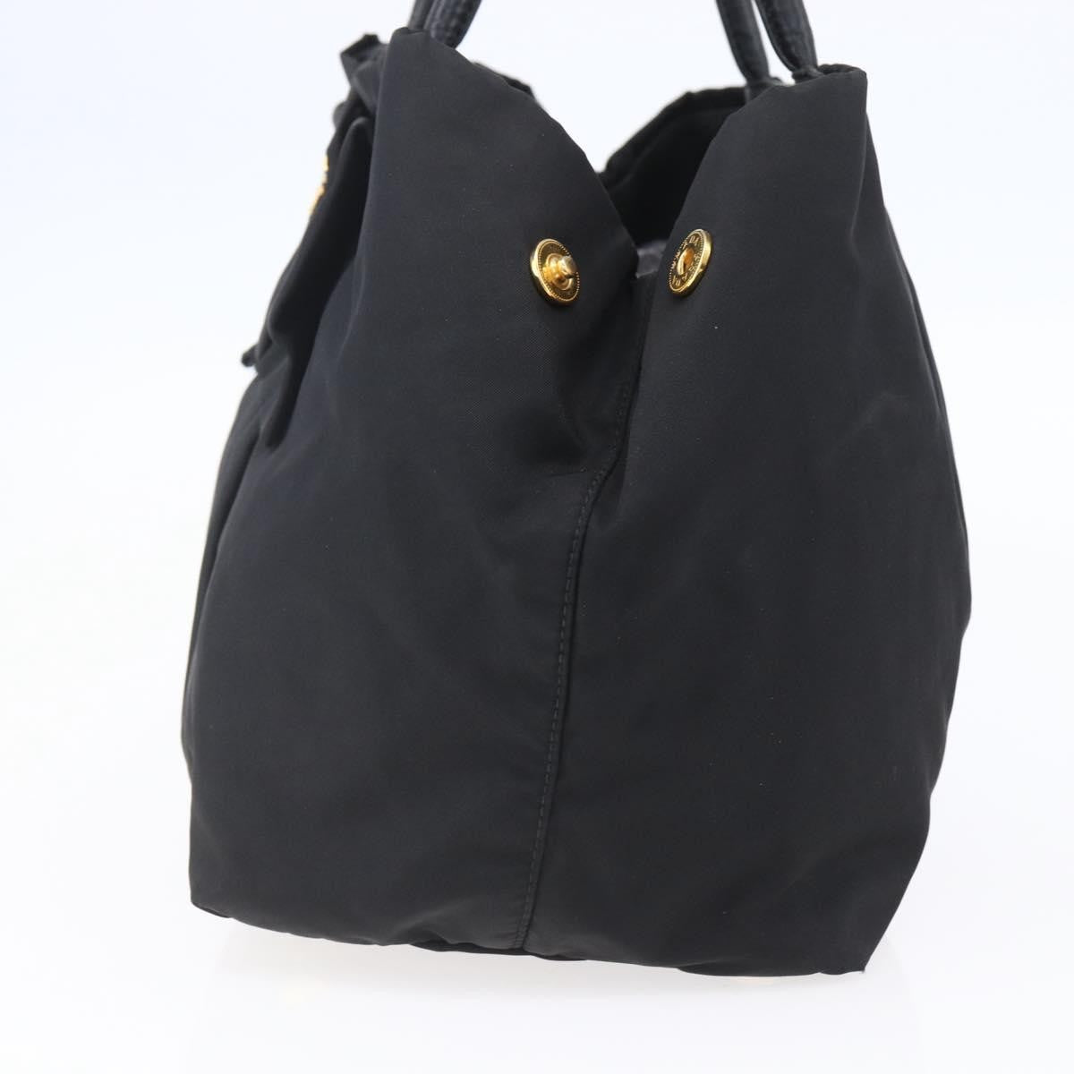 Prada Bow Tote Tessuto, BLACK, NYLON, Handbag