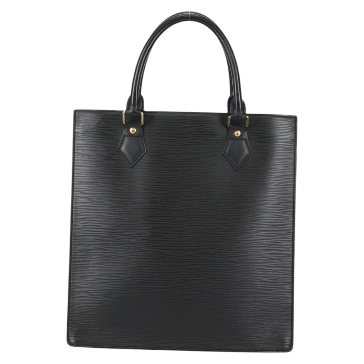 Louis Vuitton Sac Plat Bag Epi Leather, BLACK, LEATHER, Handbag