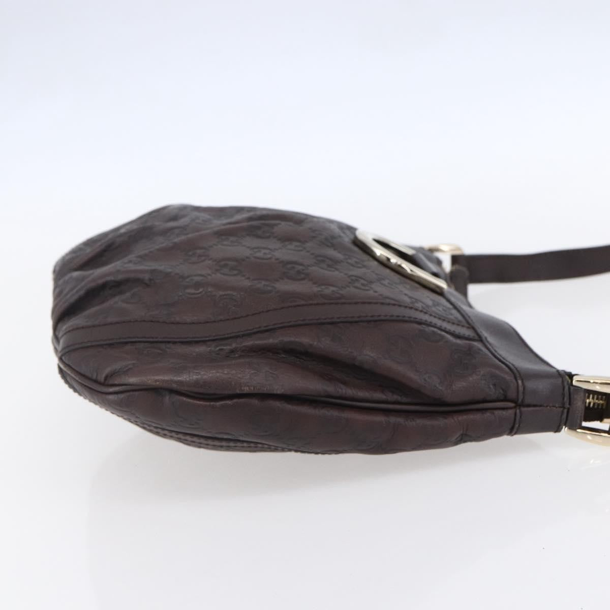 Gucci D Ring Messenger Bag Guccissima Leather, BURGUNDY, LEATHER, Shoulder bag