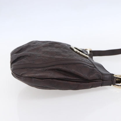 Gucci D Ring Messenger Bag Guccissima Leather, BURGUNDY, LEATHER, Shoulder bag