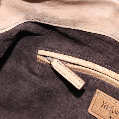 Saint Laurent Vintage Shoulder Bag Suede, BEIGE, SUEDE, Shoulder bag
