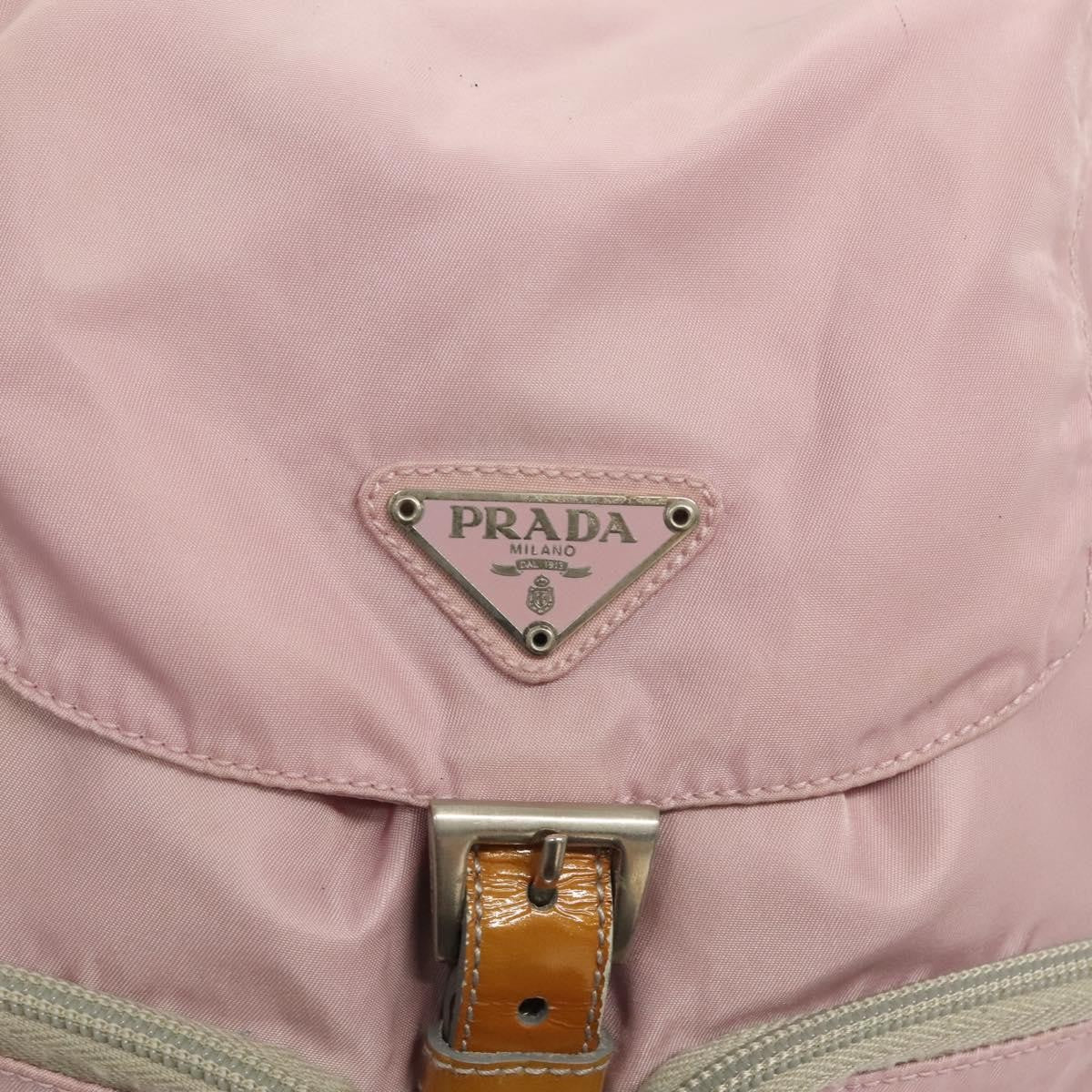 Prada Double Front Pocket Backpack Tessuto, PINK, NYLON, Backpack