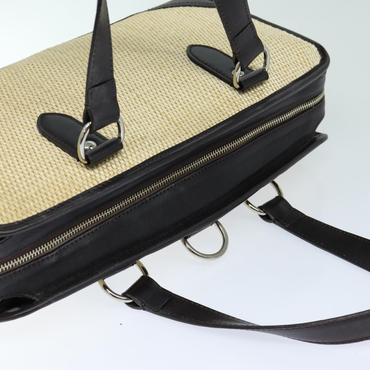 Burberry Vintage Handbag Leather, BEIGE, WOOD, Handbag